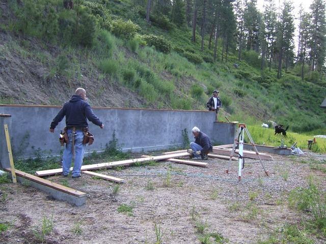 The back wall is started.