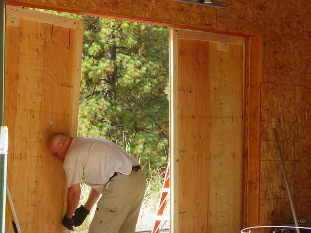 Paul came to help put the last section in place.