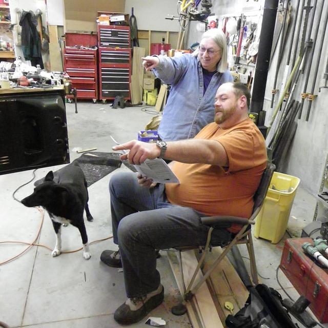 Buster, Jane and Christian Supervising