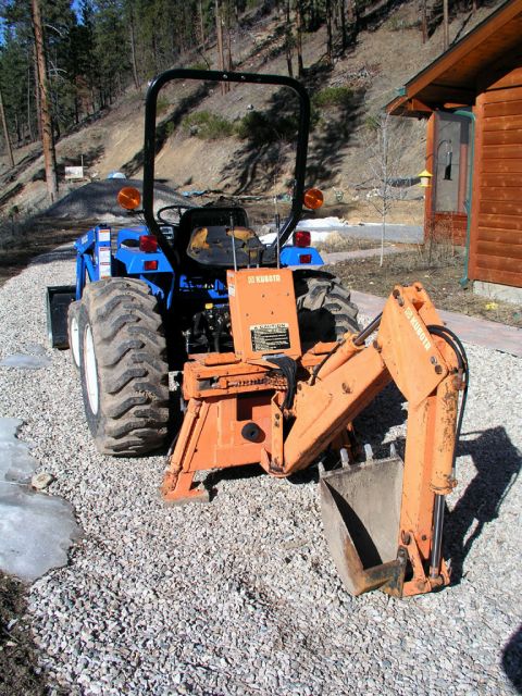 My new backhoe for the tractor. At least new to me.