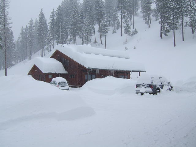 The snow is blocking the satellite dishes. Unless we go up and clear them, we will miss the super bowl game. At least we still h