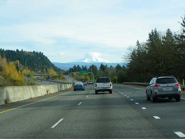 My one and only shot of Mt. Hood. It has a crown!