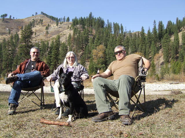 When you finally arrive, you naturally sit and have a beer in preparation of putting up the tent.