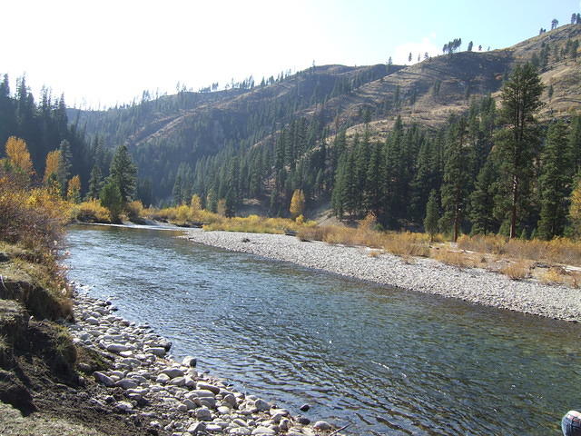 This is looking downstream at our site.Sure is pretty!