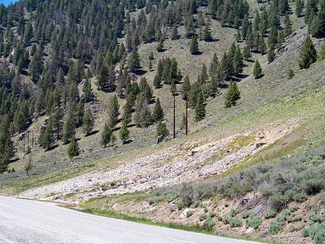 Across the road is where the hot water for the bath house exits the ground.