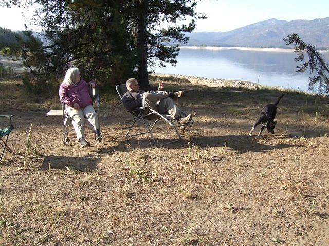 Friday was warm and a day of relaxation and throwing sticks for Buster,