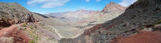 Panoramic looking towards Titus Canyon