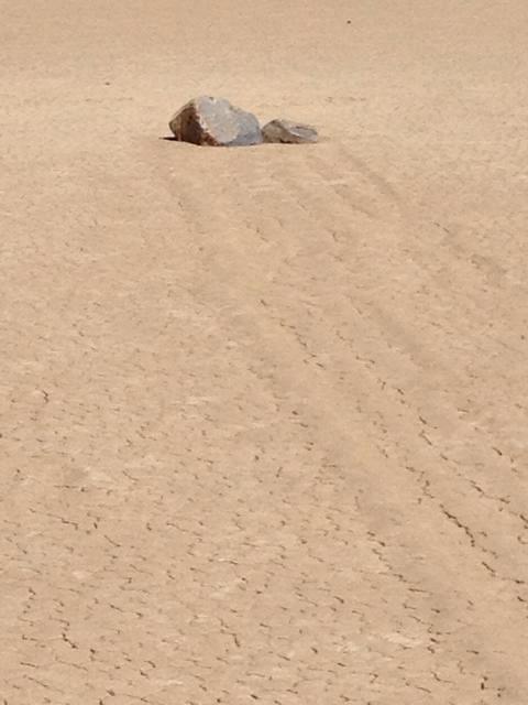 This is 'Racetrack"; the rocks move by wind when water makes the surface slippery.