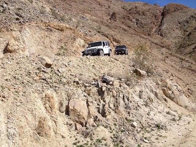 Some of our jeeps going down Lippencott grade.