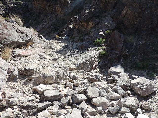 A closer look at the 'waterfall'.