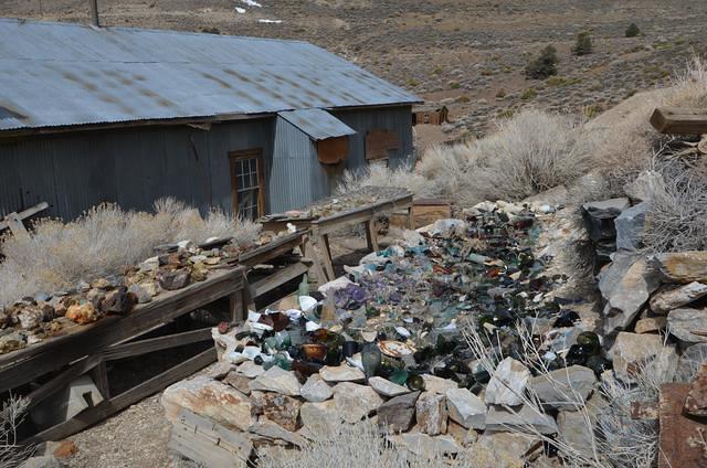Lots of broken glass and rocks here.