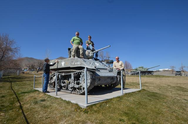 On our way home, the guys needed to play on the tanks!