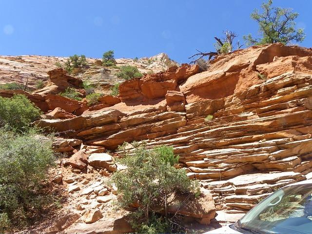 The mountains in this park are in layers.