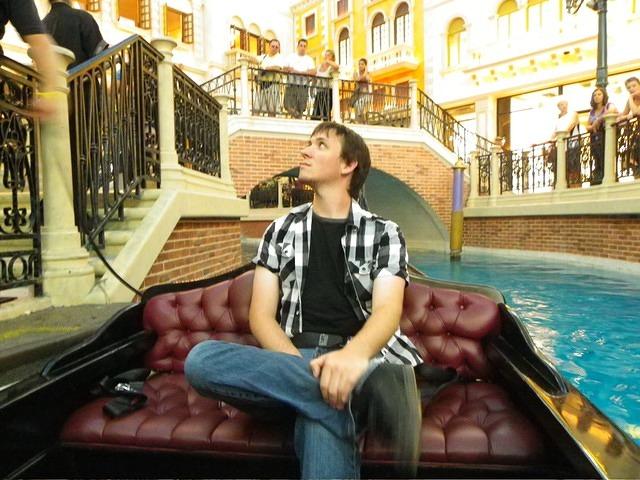 Took a boat ride in the Venician Hotel. 