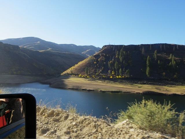 Arrowrock lake close to the dam.