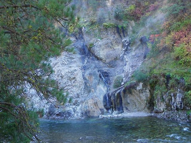 Even more hot springs; this one is a waterfall.