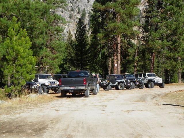 All lined up. Easier to pull out when we leave.