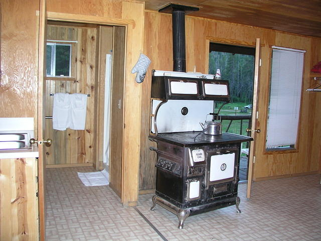 Inside our cabin at Grandjean.