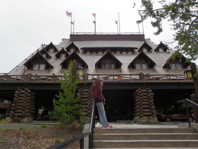 Meghan and Anathony at the old lodge. At least it isn't raining.