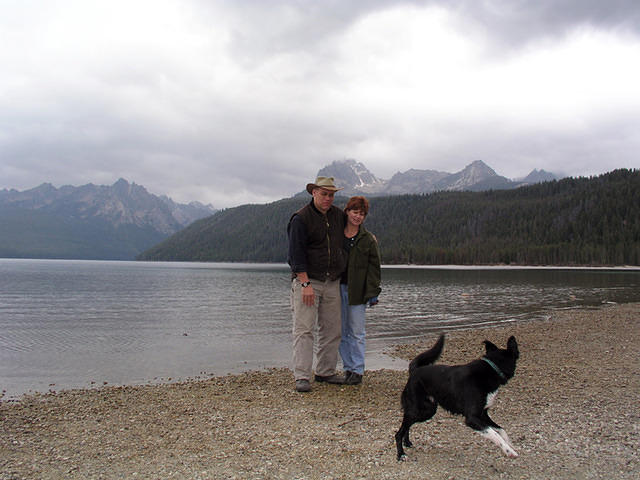 Our Friends Katie and Paul playing with Buster