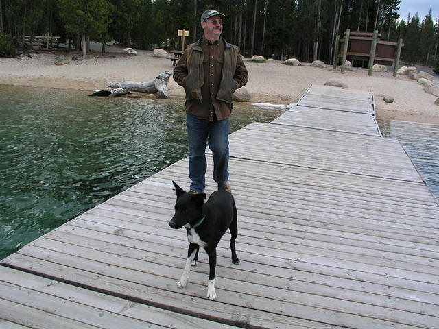 Curtis and Buster at Red Fish Lake