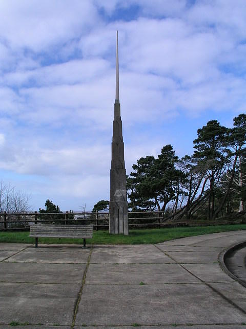 Art Deco towers by the bridge.