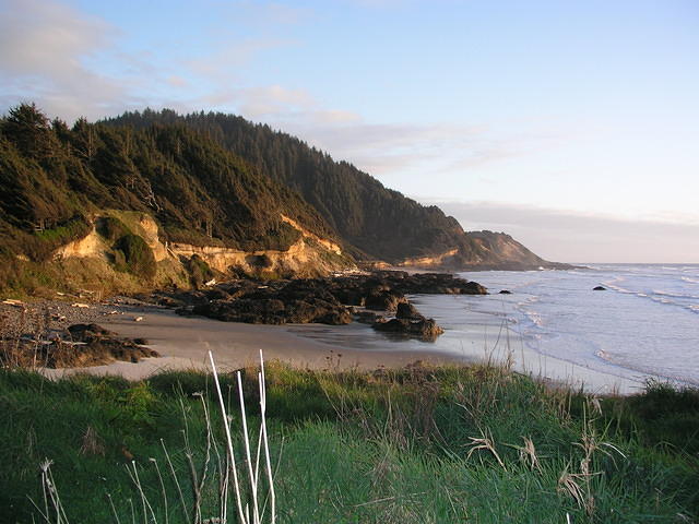Good light for taking pictures by the ocean.