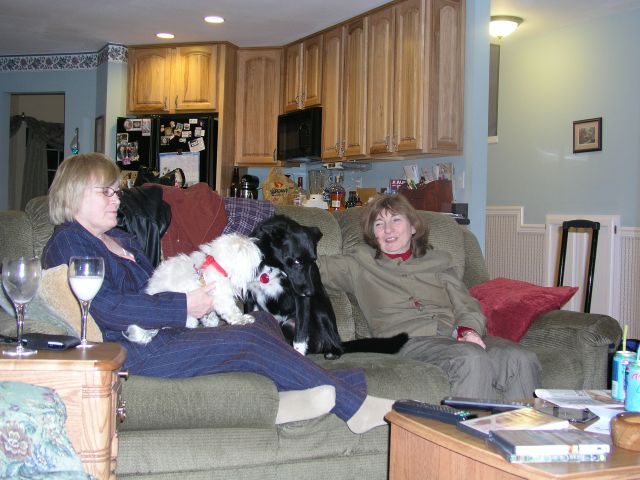 Patty, Eddie, Buster and Judy when visiting in Seattle, WA. Buster is not really mad.