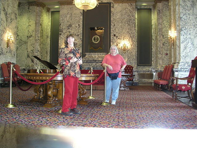 Judy and Jane trying out the self timer on our cameras.