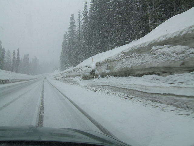 The rain on day two soon turned to snow. It looks like it snows a lot here; I'd  hate to only have a shovel.