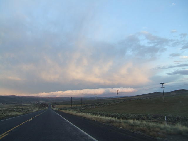 Finally! We are out of the mountains and can see the tail end of the storm. It was clear sailing to home.
