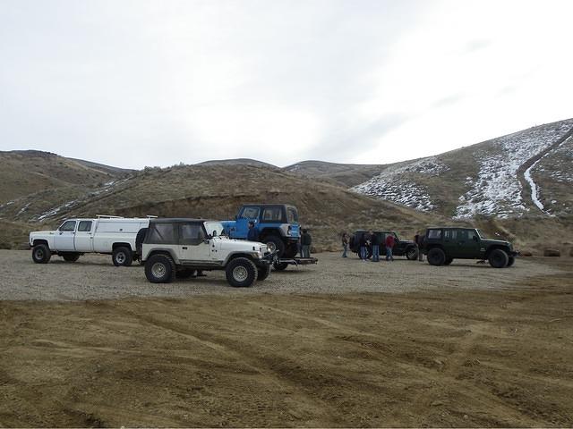 A herd of Jeeps waiting to get away!