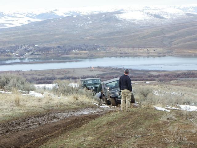 Mostly there was mud and some stuck vehicles.