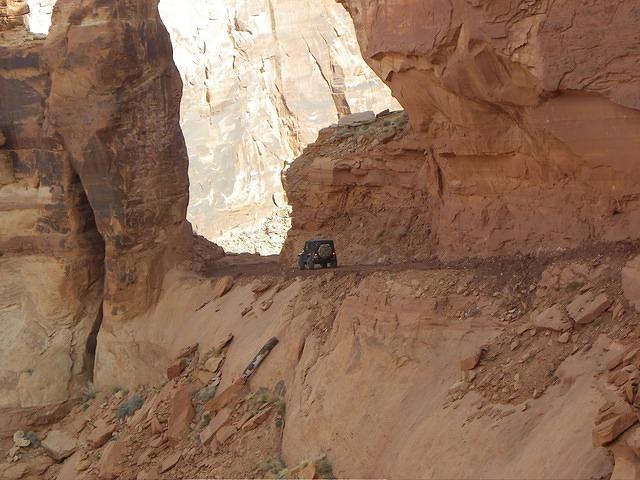 Stay on the road its a long way down.