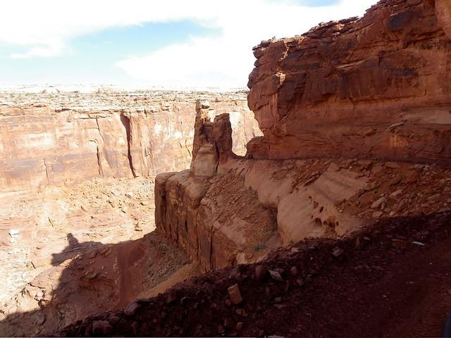 You can see the road below