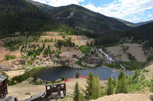 The glory hole at the mine. The highest amount of good ore was mined here.