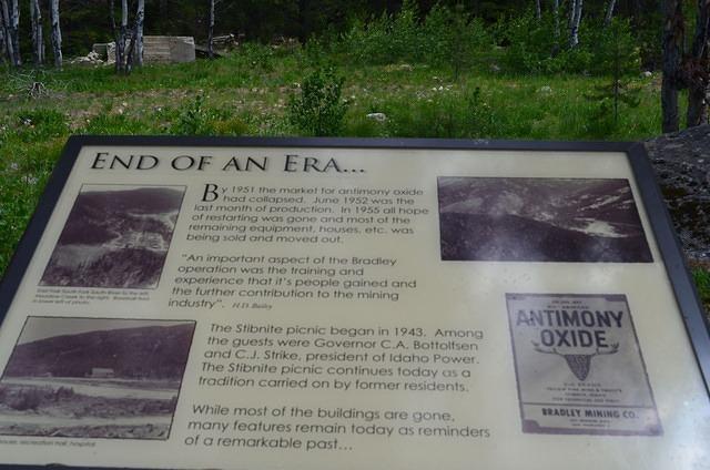 One of three notes about the old mine and town.