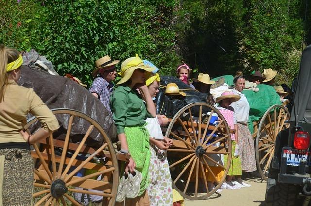 Mormon Hand Cart Reenactors on the trail