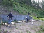 The back wall is started.
