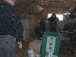 Blowing insulation between the floors was hard and dirty!