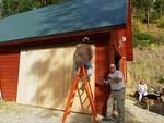 Making final adjustments. the last door is up!