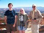 Anthony, Jane and Jeff  with a perfect backdrop.