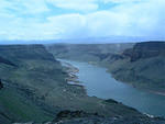 Looking south from the bluff overlooking Swan Falls Dam.