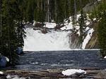 Lewis Falls just past the entrance. Still lots of snow around.