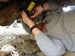 Dirty work fixing the Jeep,