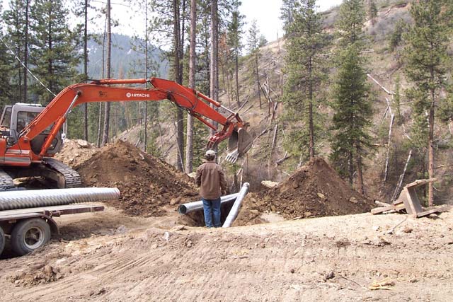 Putting the Culvert In.