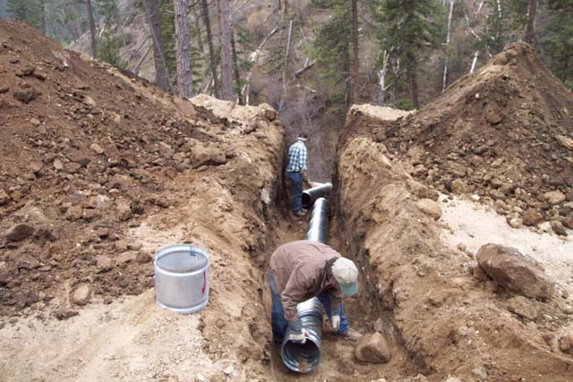 Helping Randy put the Culvert In