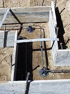 Detail of a Corner of the Footings