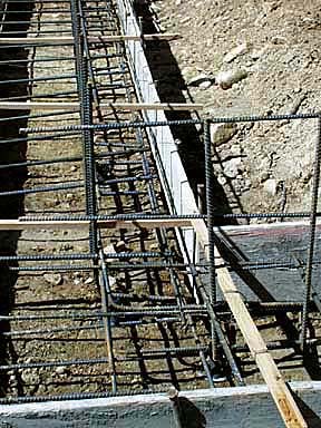 Rebar in the Garage Footings