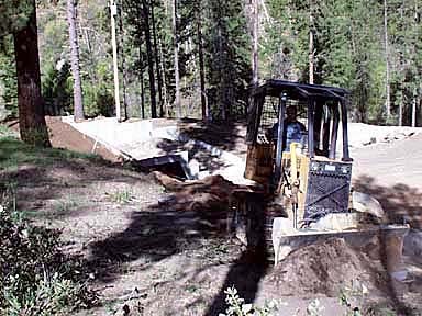 Cutting in a trail